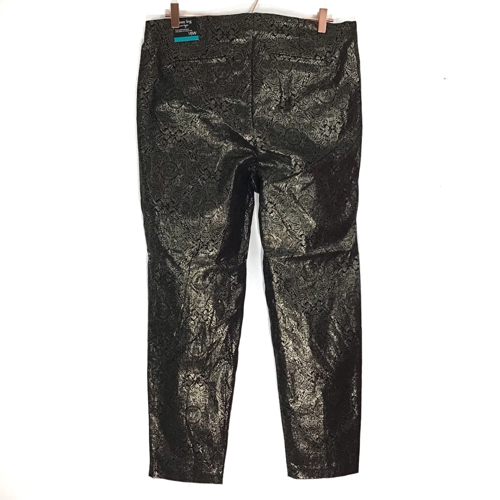 Alfani Macy's Metallic Rose Gold Skinny Pants NWT! - Picture 4 of 4